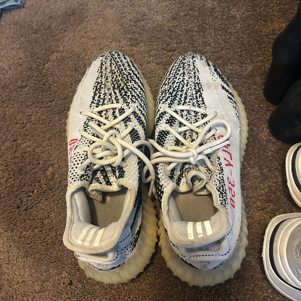 Zebra Yeezys